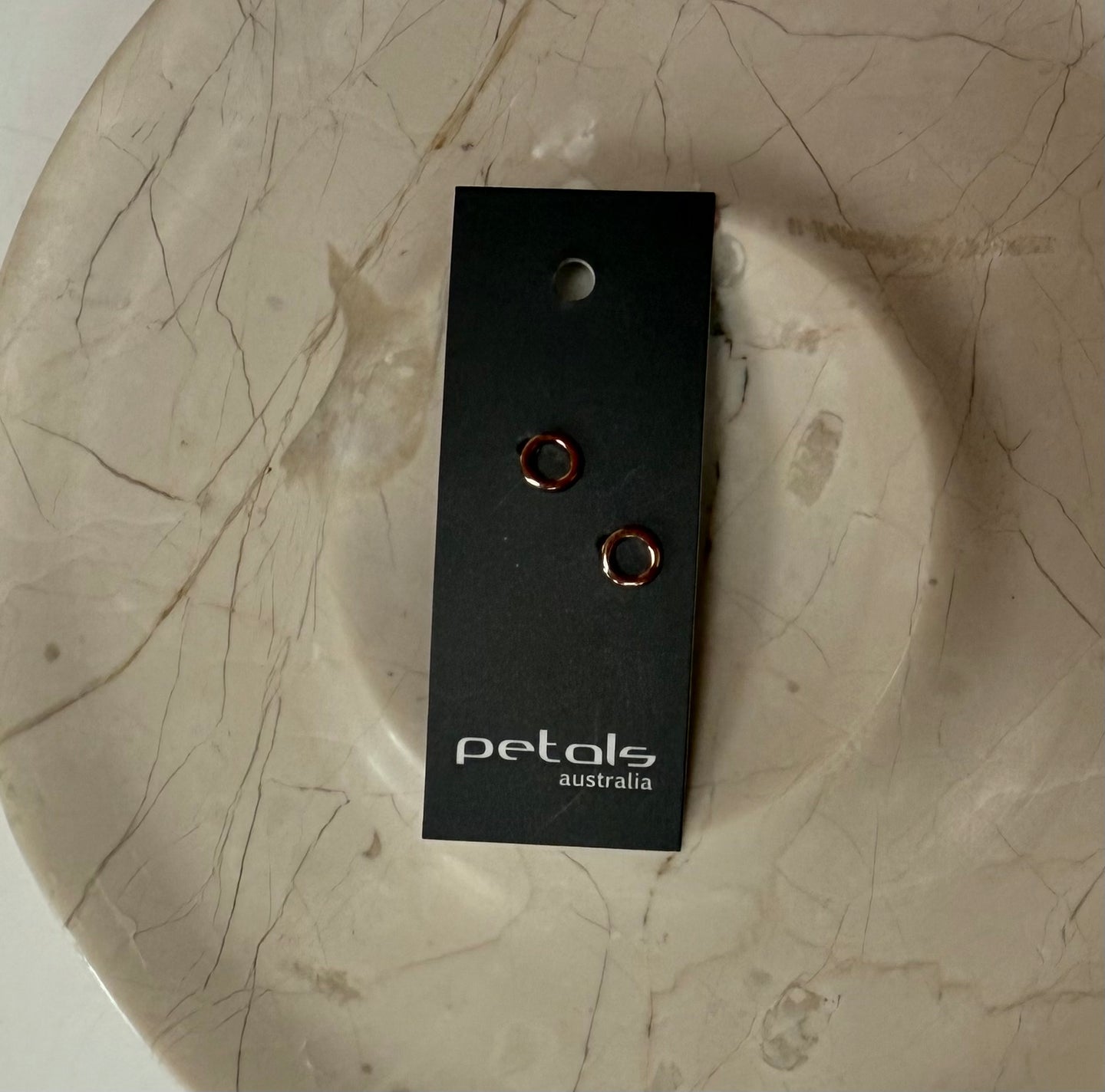 Stud Earrings - Rose Gold Circle