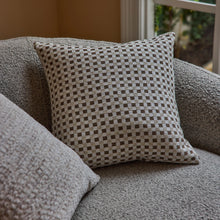 Load image into Gallery viewer, Checkers Beige/Coffee Cushion
