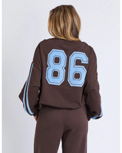 Load image into Gallery viewer, Elevated Sunday Crew - Coffee/Light Blue
