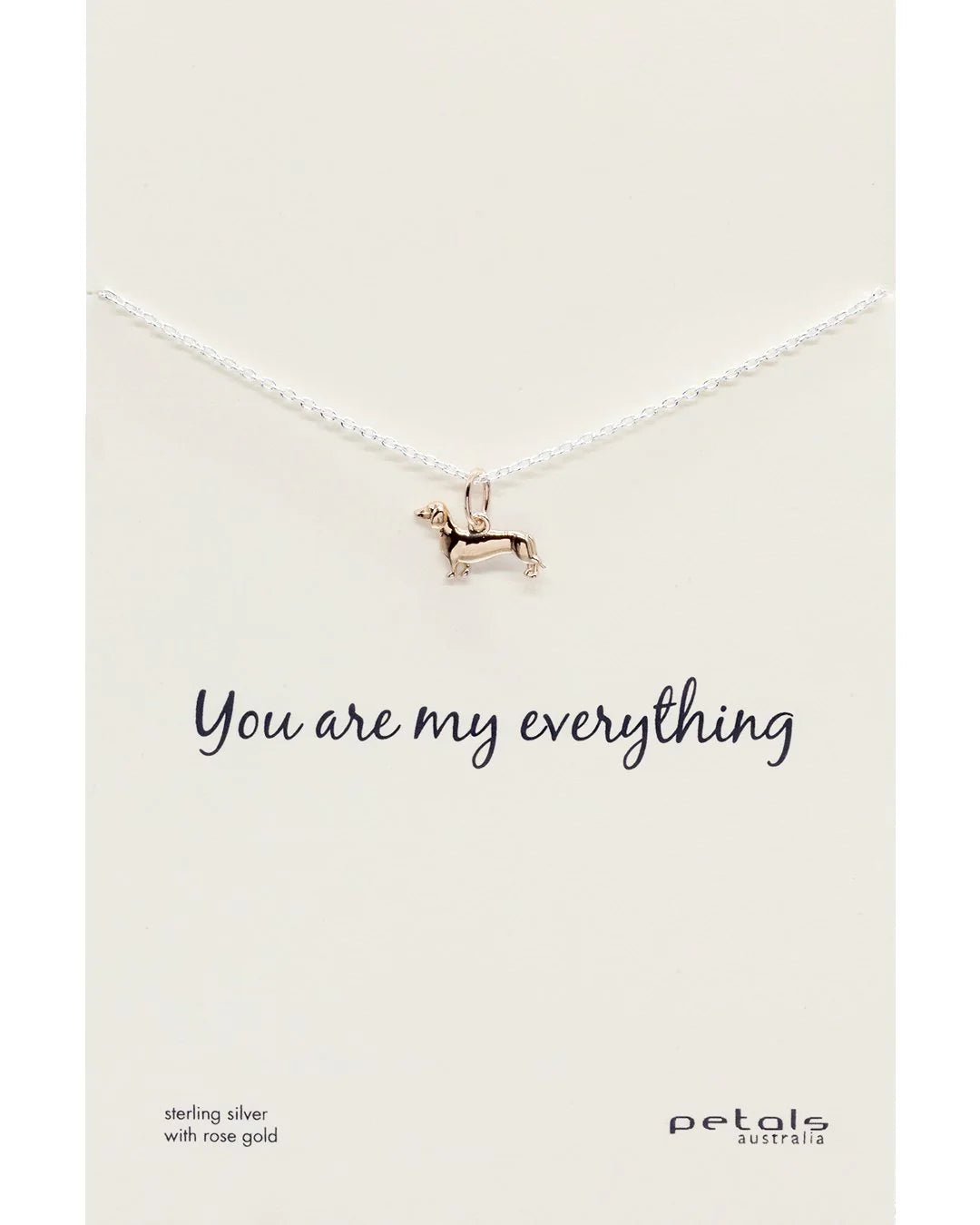 Dachshund Necklace - Rose