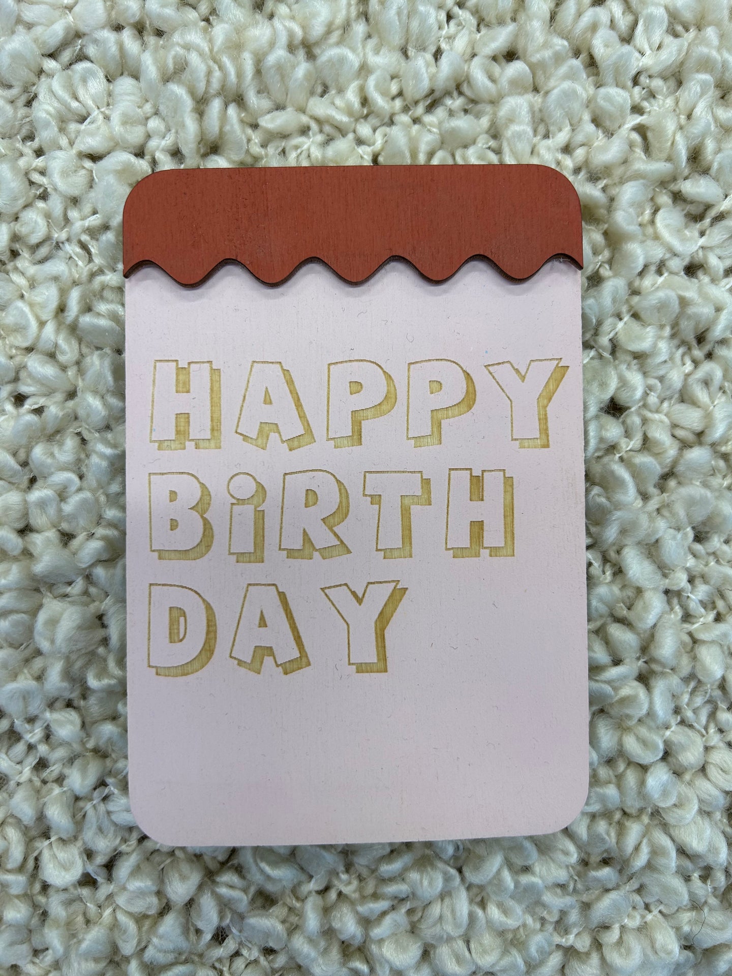 Happy Birthday Pale Pink Keep Card