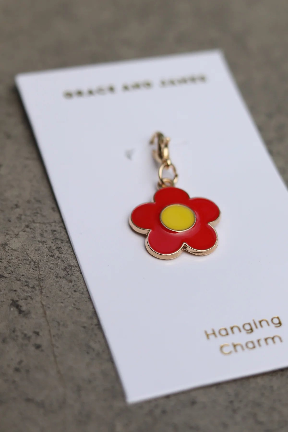 Hanging Air Freshener Charm - Daisy Red & Yellow