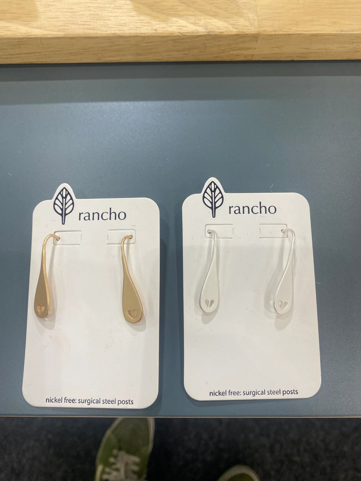 heart pattern spoon earrings - Silver