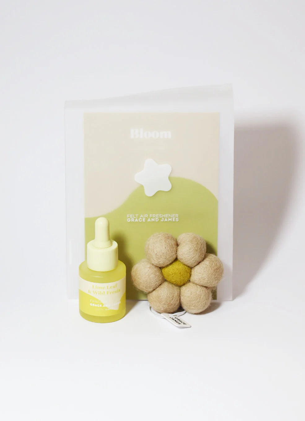 Lime Leaf & Fresia - Felt Air Freshener