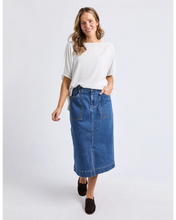 Load image into Gallery viewer, Long Atlas Skirt - Dark Blue Wash
