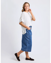 Load image into Gallery viewer, Long Atlas Skirt - Dark Blue Wash

