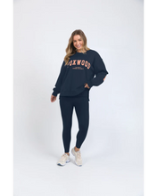 Load image into Gallery viewer, Interval Crew - Navy with Peach
