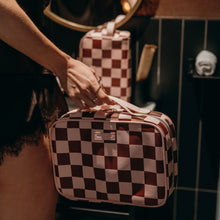 Load image into Gallery viewer, Cherry Check Wash Bag
