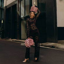 Load image into Gallery viewer, Cherry Check Wash Bag
