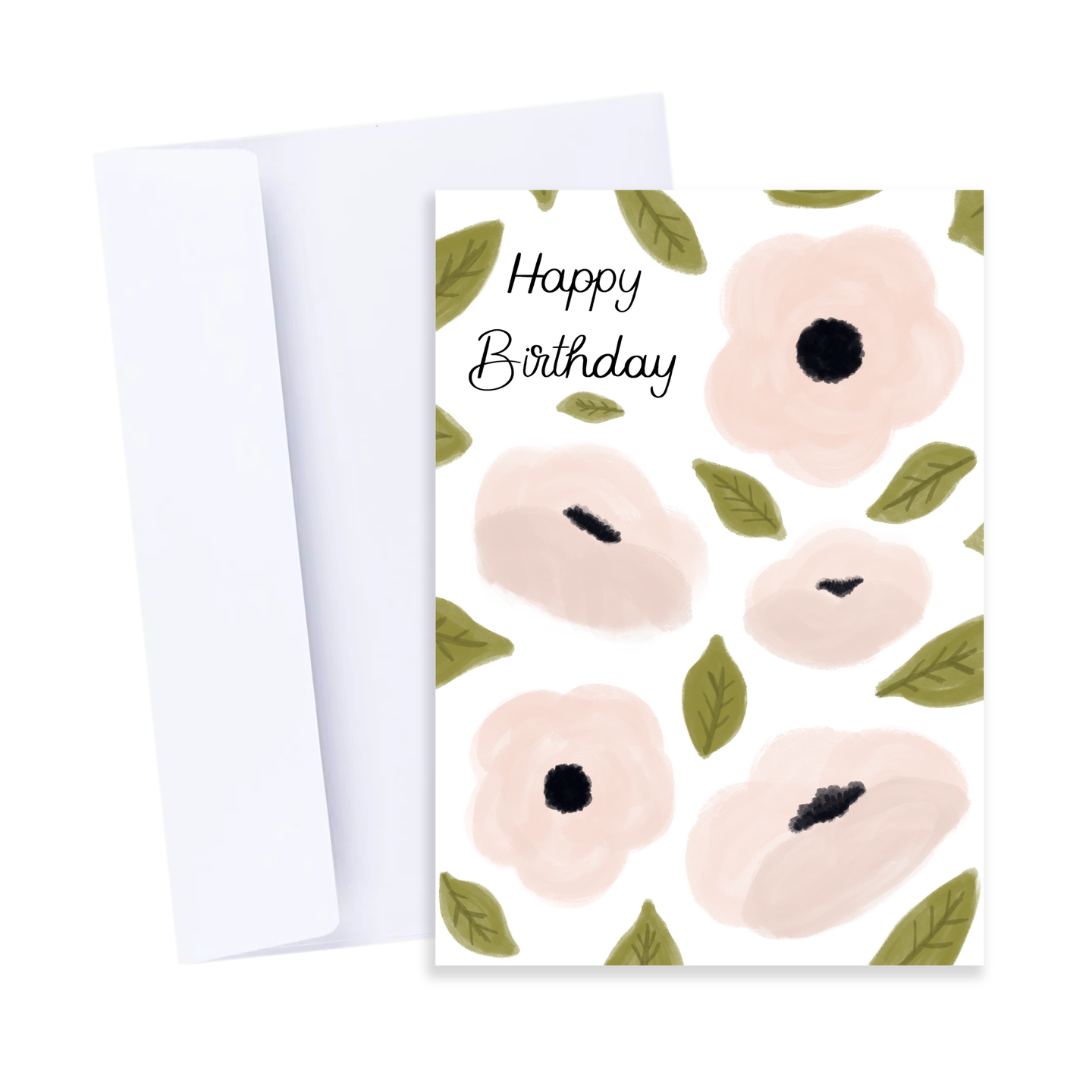 Floral Happy Birthday Card