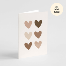 Load image into Gallery viewer, Boho Hearts Greeting Card - Mini Birthday Card
