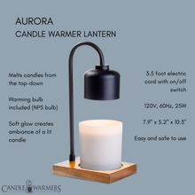 Load image into Gallery viewer, Black &amp; Wood Arched Candle Lamp
