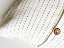 Load image into Gallery viewer, Pure Linen Cushion - Olive Stripe

