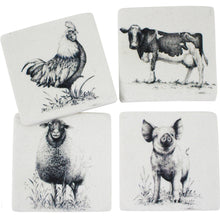 Load image into Gallery viewer, Farmyard Coasters S/4
