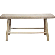 Load image into Gallery viewer, Woven Bench - White Wash

