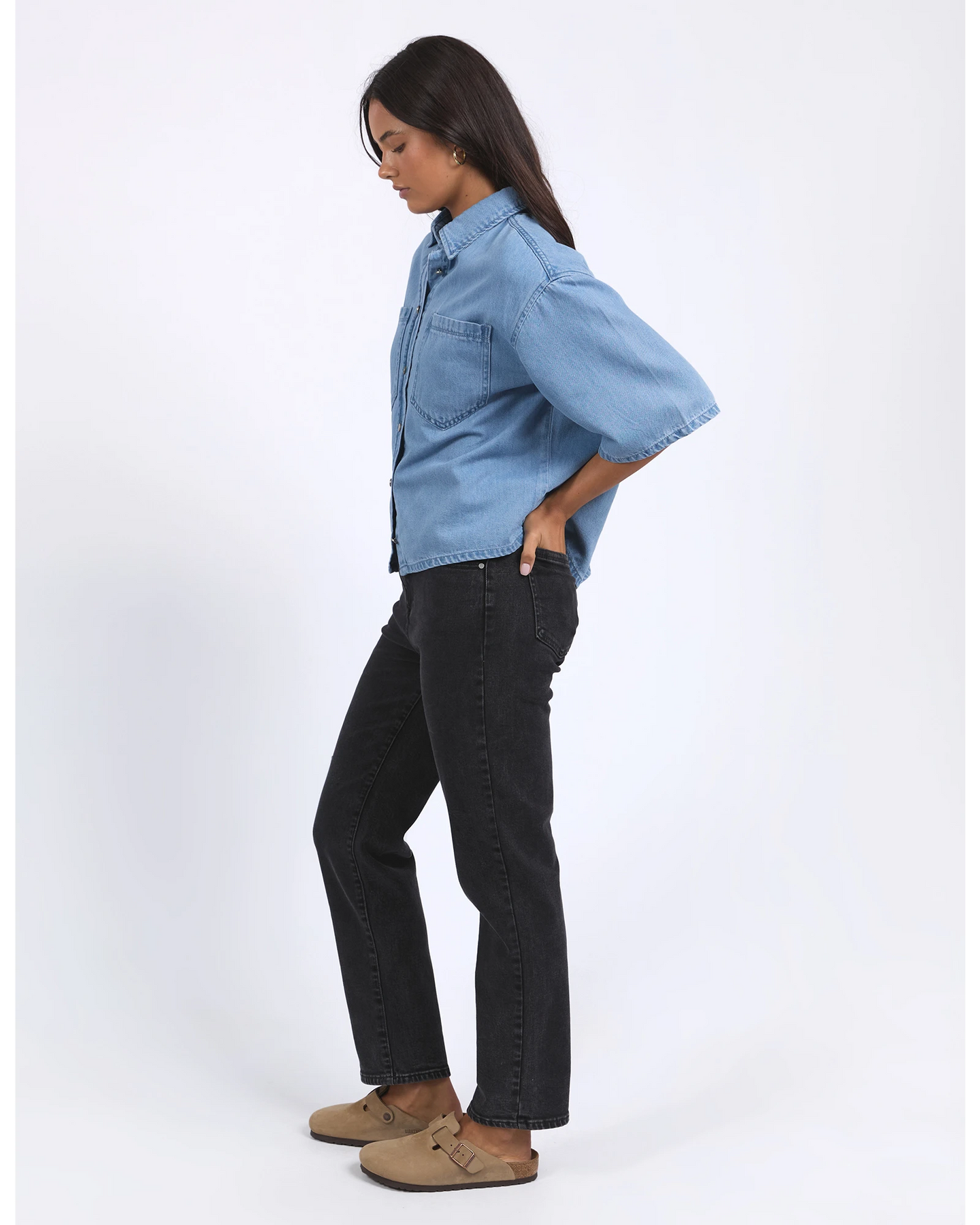 Hutton Denim Shirt - Light Blue