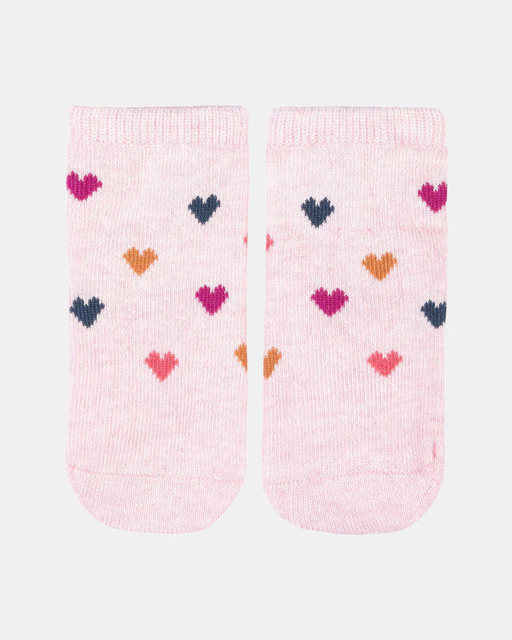 Organic Ankle Socks Jacquard - Hearts