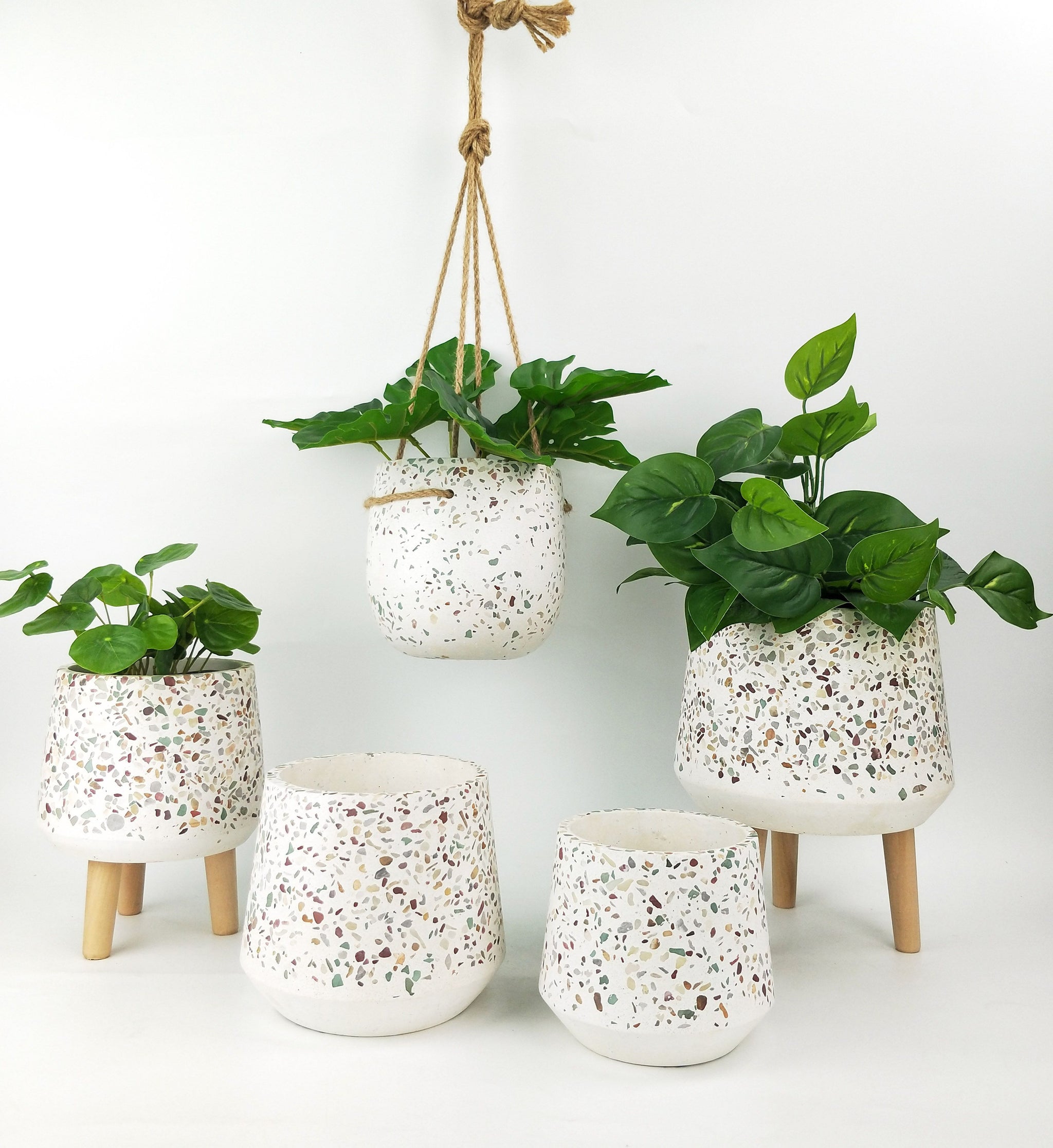 terrazzo hanging planter Terrazzo Hanging Planter – The Cozy Corner