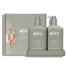 Load image into Gallery viewer, Green Pepper &amp; Lotus Wash &amp; Lotion Duo

