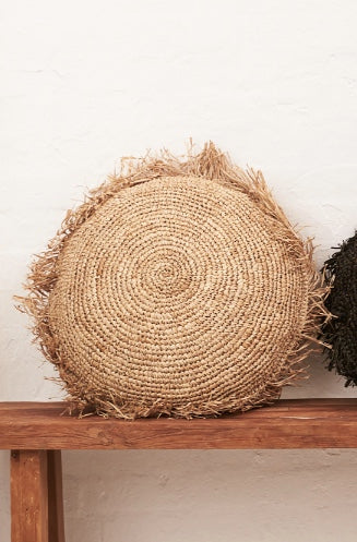 Nazia Handwoven Cushion - Natural