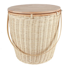 Load image into Gallery viewer, Tulum Insulated Rattan &amp; Bamboo Picnic Basket
